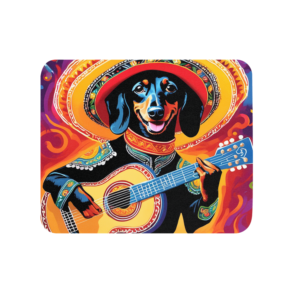 PugMug Custom Black Dachshund Mouse Pad