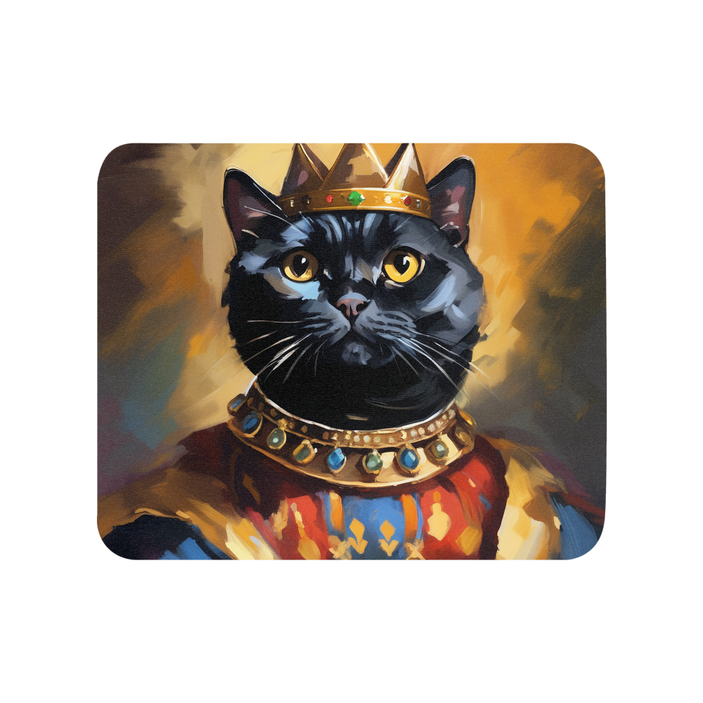 PugMug Custom Black Scottish Fold Cat Mouse Pad