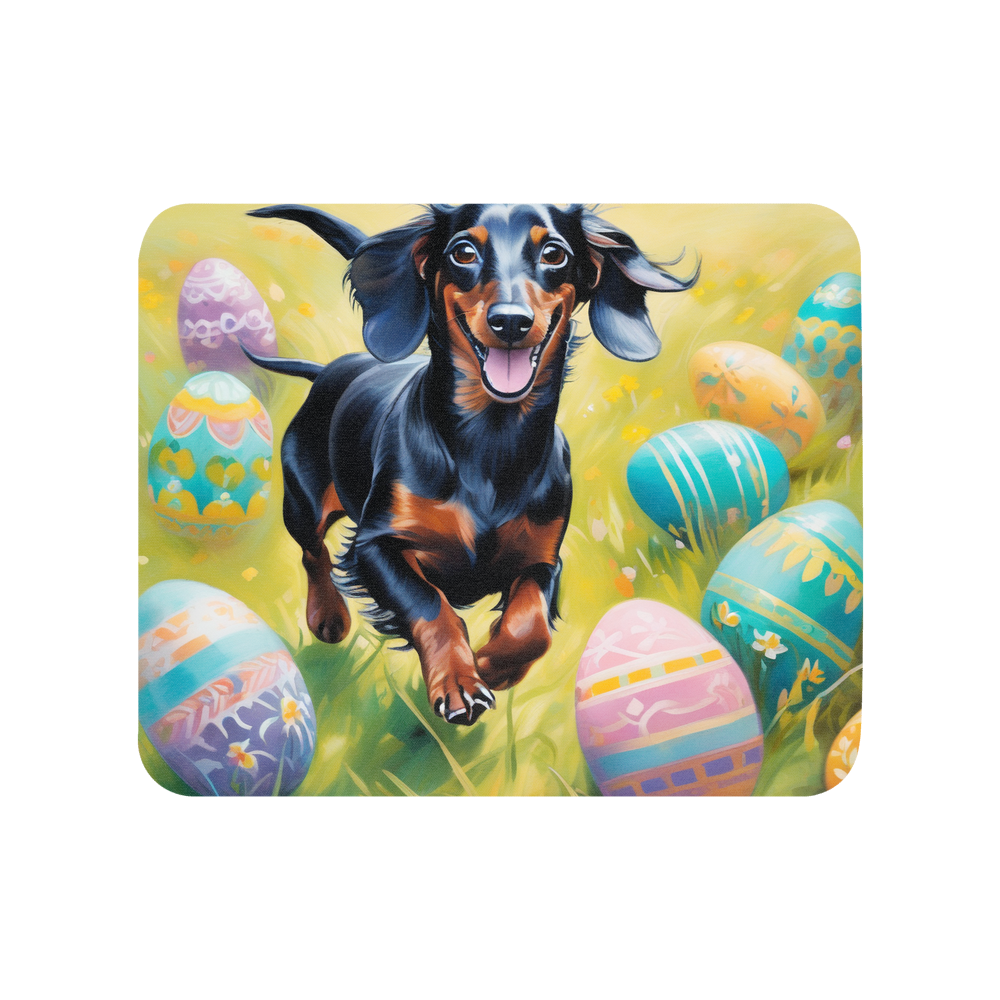 PugMug Custom Black Dachshund Mouse Pad