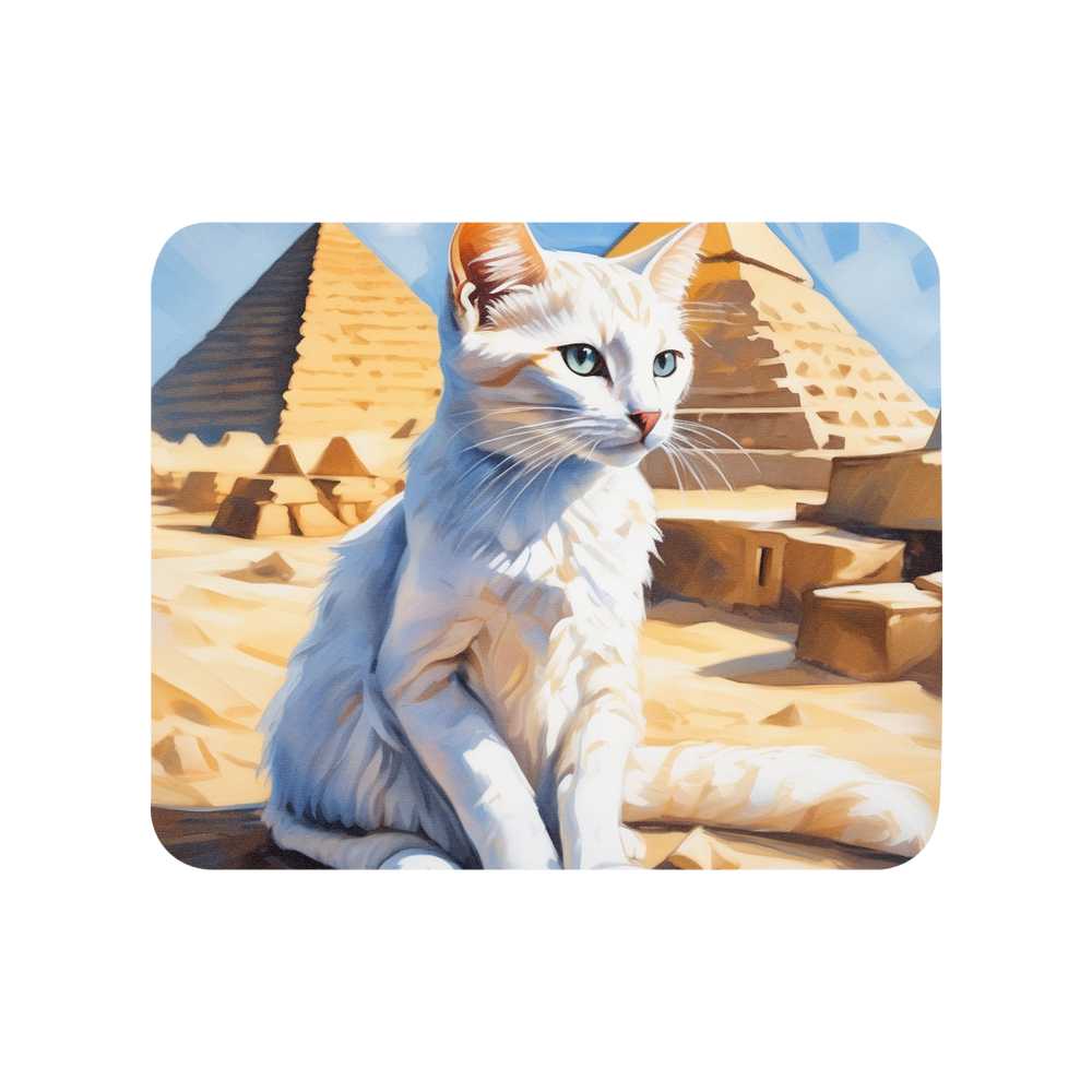 PugMug Custom White Companion Cat Mouse Pad