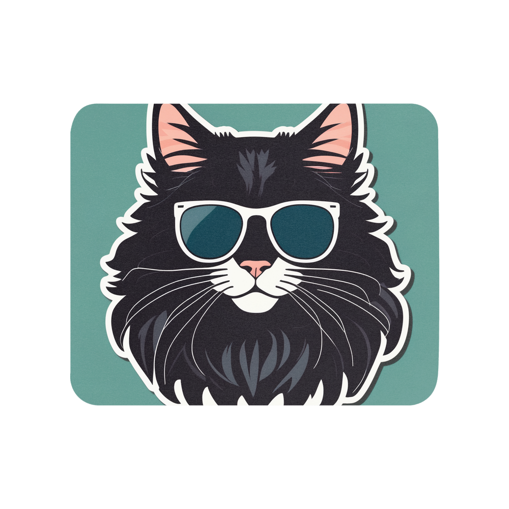 PugMug Custom Black Maine Coon Cat Mouse Pad