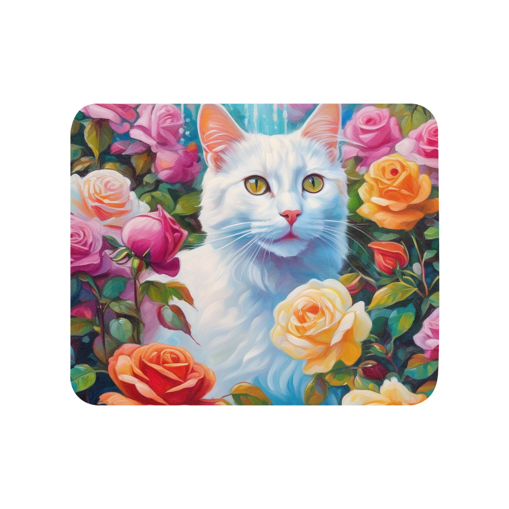 PugMug Custom White Companion Cat Mouse Pad
