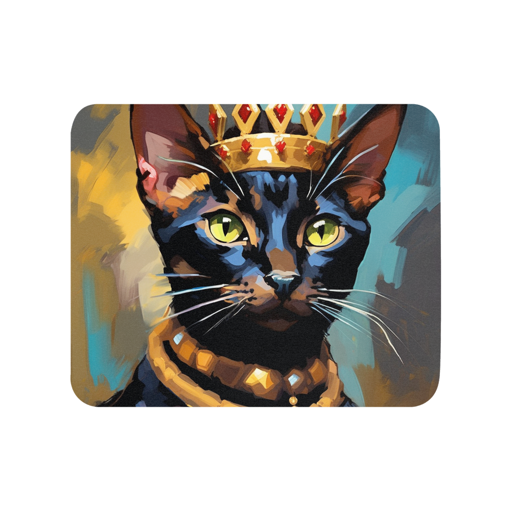 PugMug Custom Black Abyssinian Cat Mouse Pad