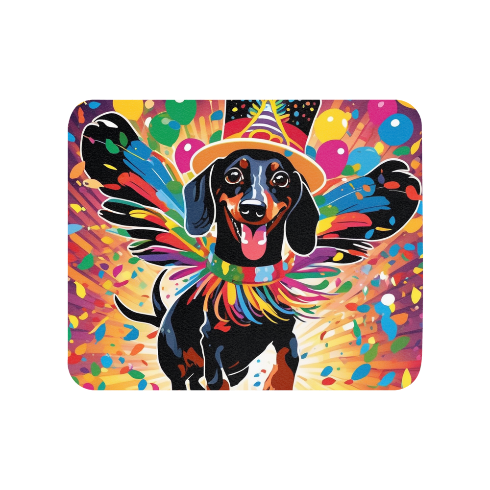 PugMug Custom Black Dachshund Mouse Pad