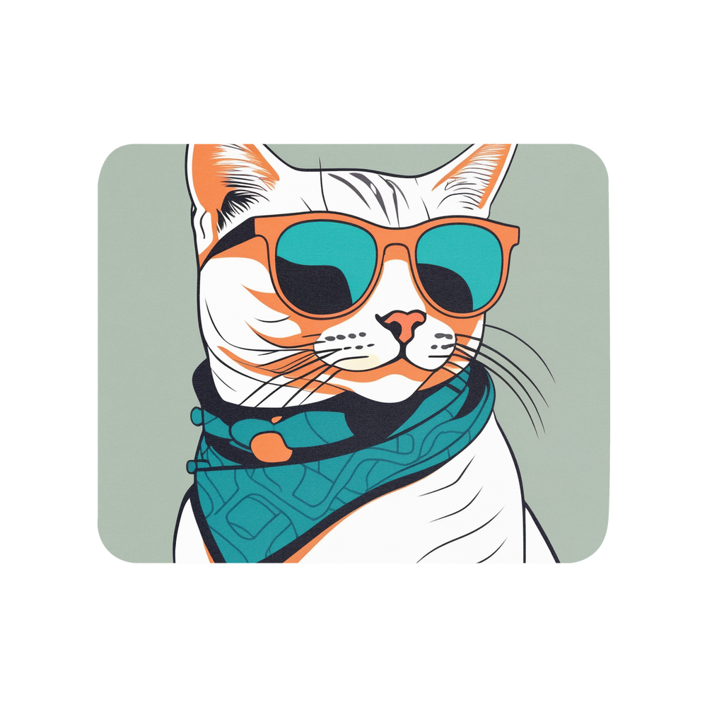 PugMug Custom White American Shorthair Cat Mouse Pad