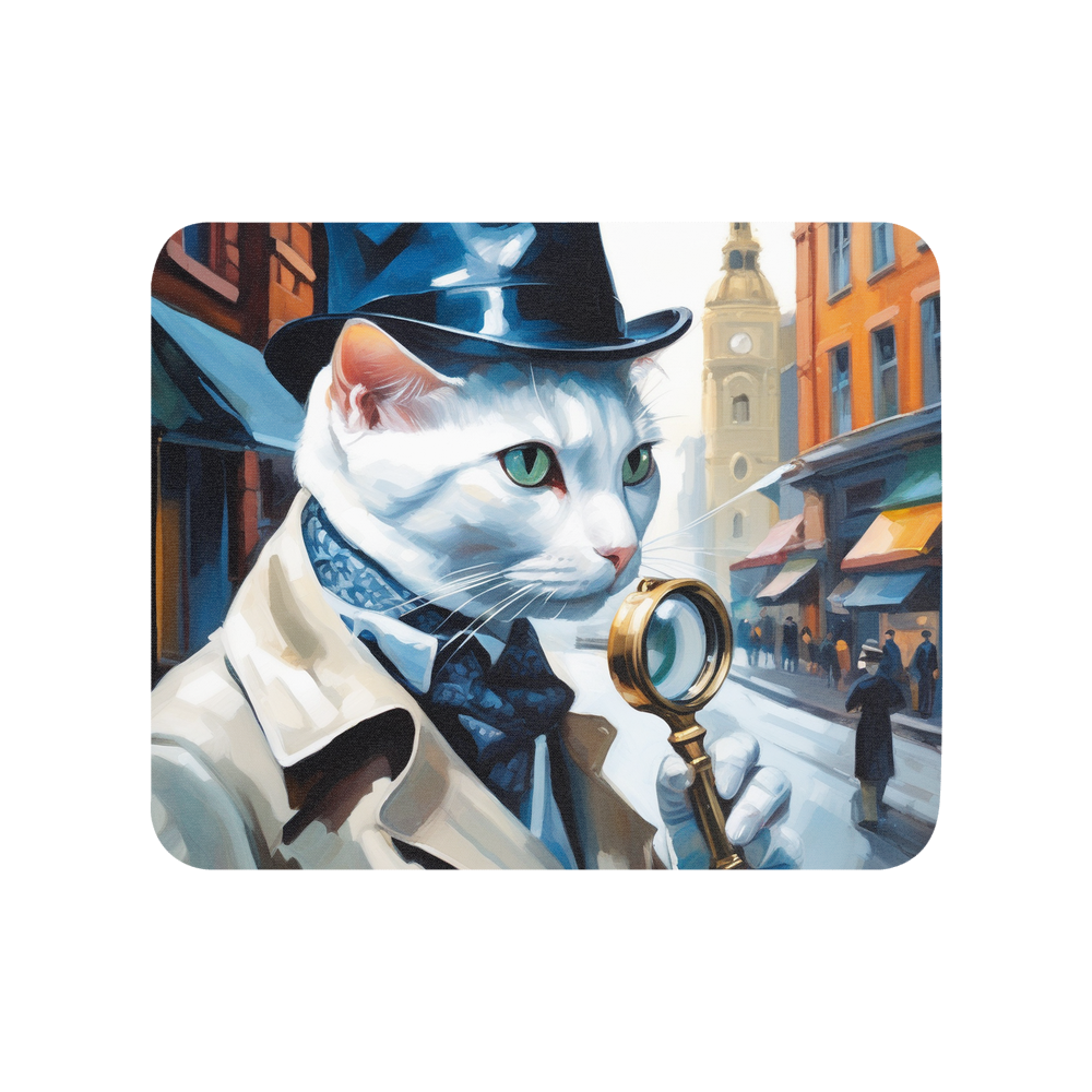 PugMug Custom White Companion Cat Mouse Pad