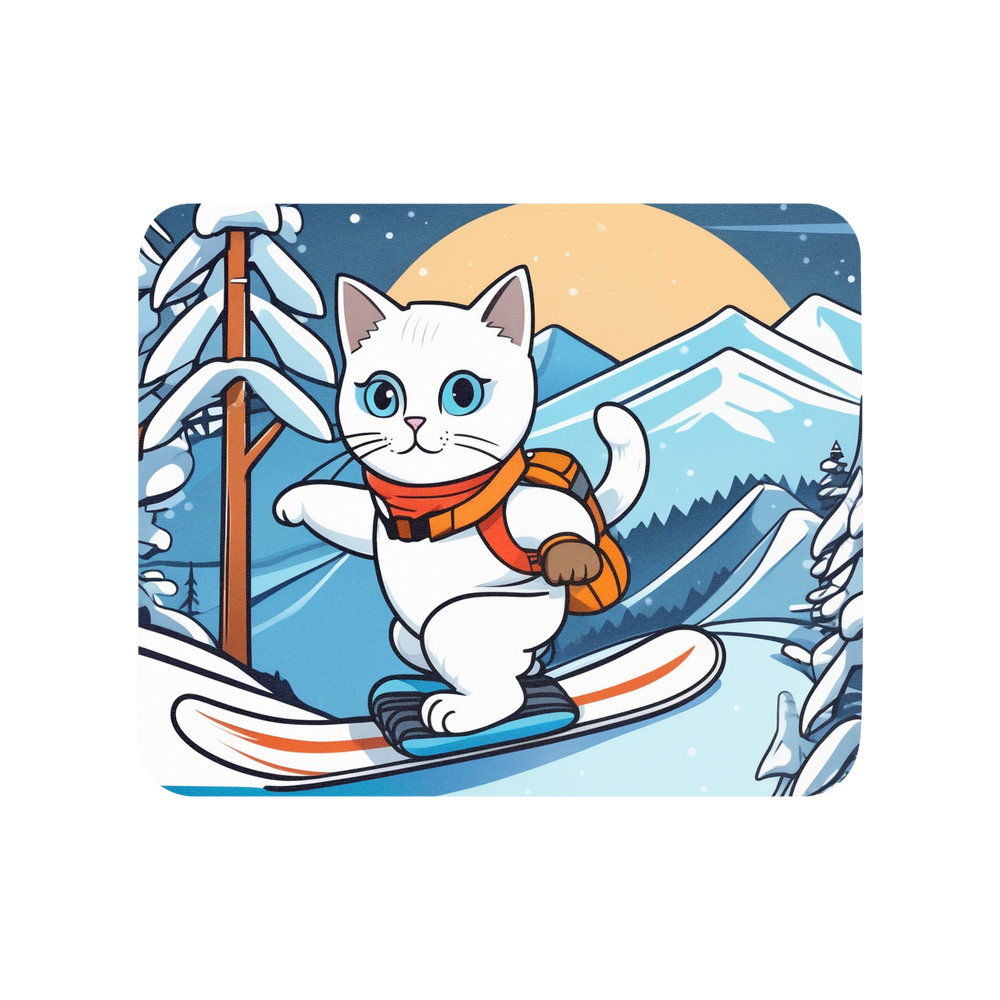 PugMug Custom White Companion Cat Mouse Pad