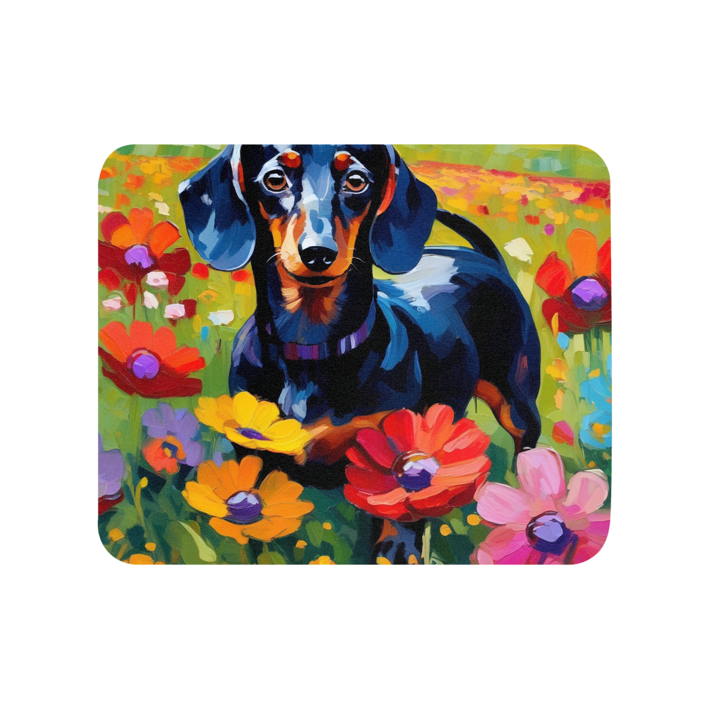 PugMug Custom Black Dachshund Mouse Pad