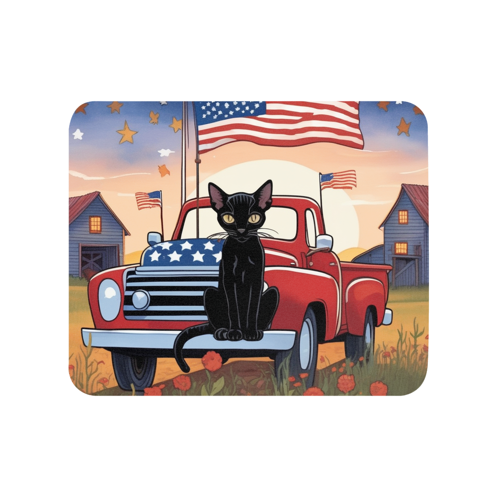 PugMug Custom Black Devon Rex Cat Mouse Pad