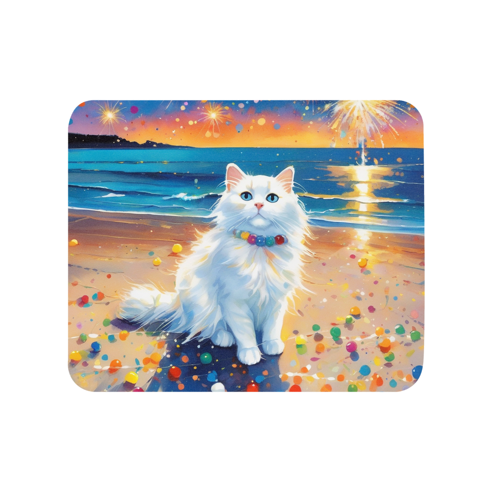 PugMug Custom White Ragdoll Cat Mouse Pad
