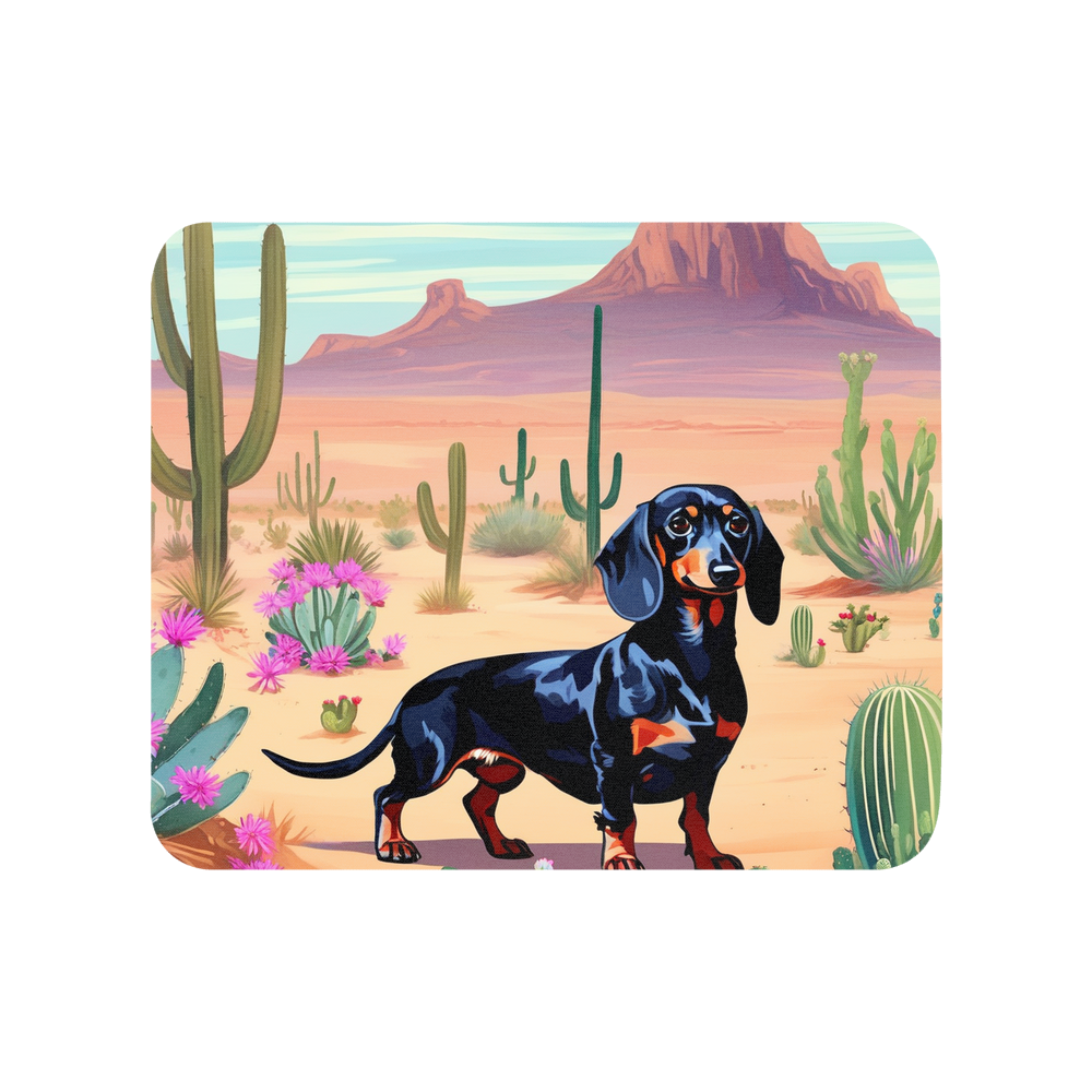 PugMug Custom Black Dachshund Mouse Pad