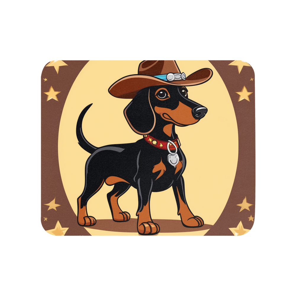 PugMug Custom Black Dachshund Mouse Pad