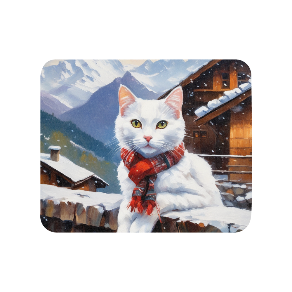 PugMug Custom White Companion Cat Mouse Pad