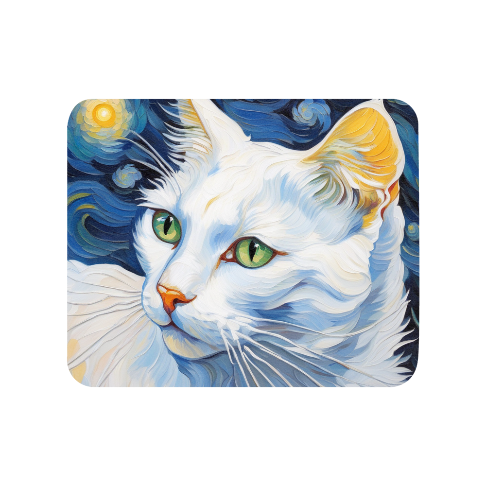 PugMug Custom White Companion Cat Mouse Pad