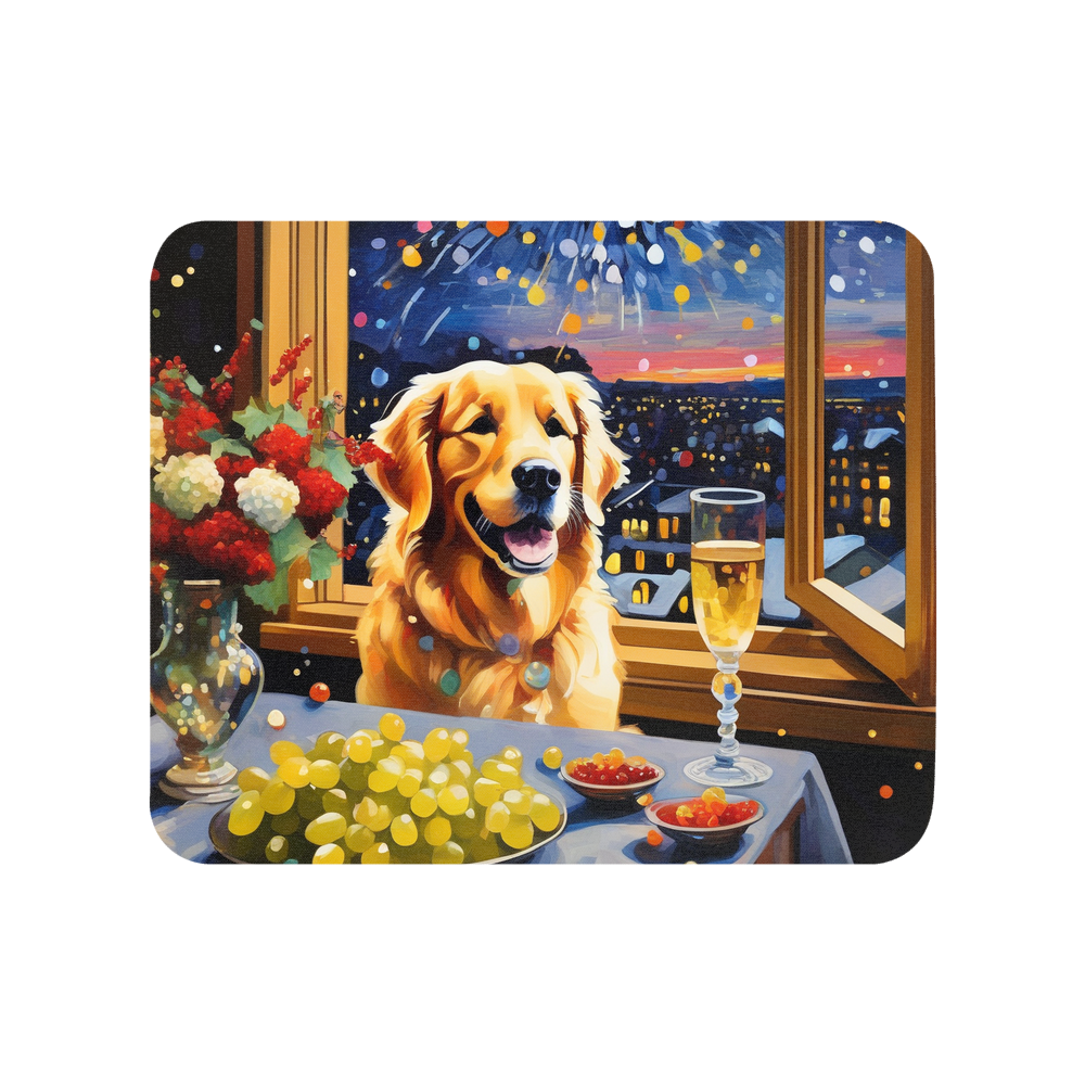 PugMug Custom Golden Retriever Mouse Pad