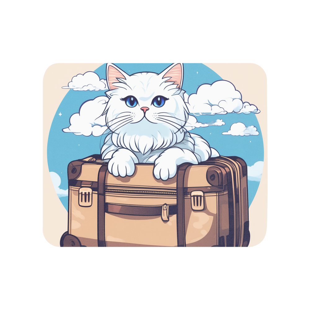 PugMug Custom White Persian Cat Mouse Pad