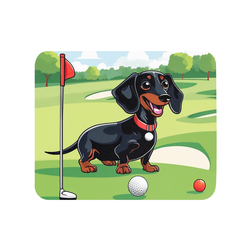 PugMug Custom Black Dachshund Mouse Pad