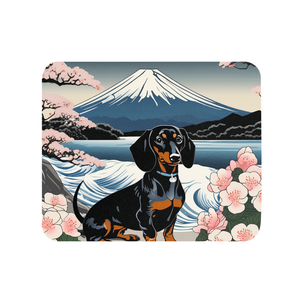 PugMug Custom Black Dachshund Mouse Pad