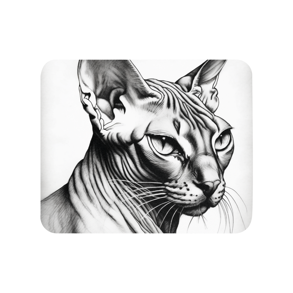 PugMug Custom Tabby Sphynx Cat Mouse Pad