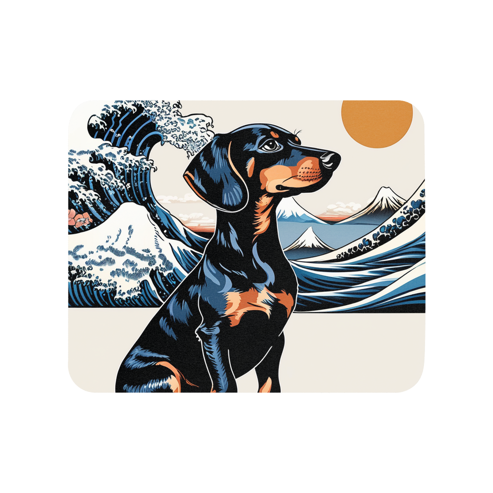 PugMug Custom Black Dachshund Mouse Pad