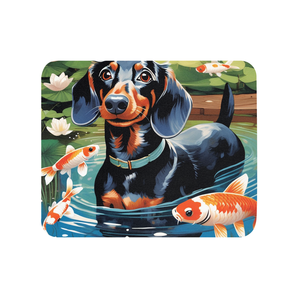 PugMug Custom Black Dachshund Mouse Pad