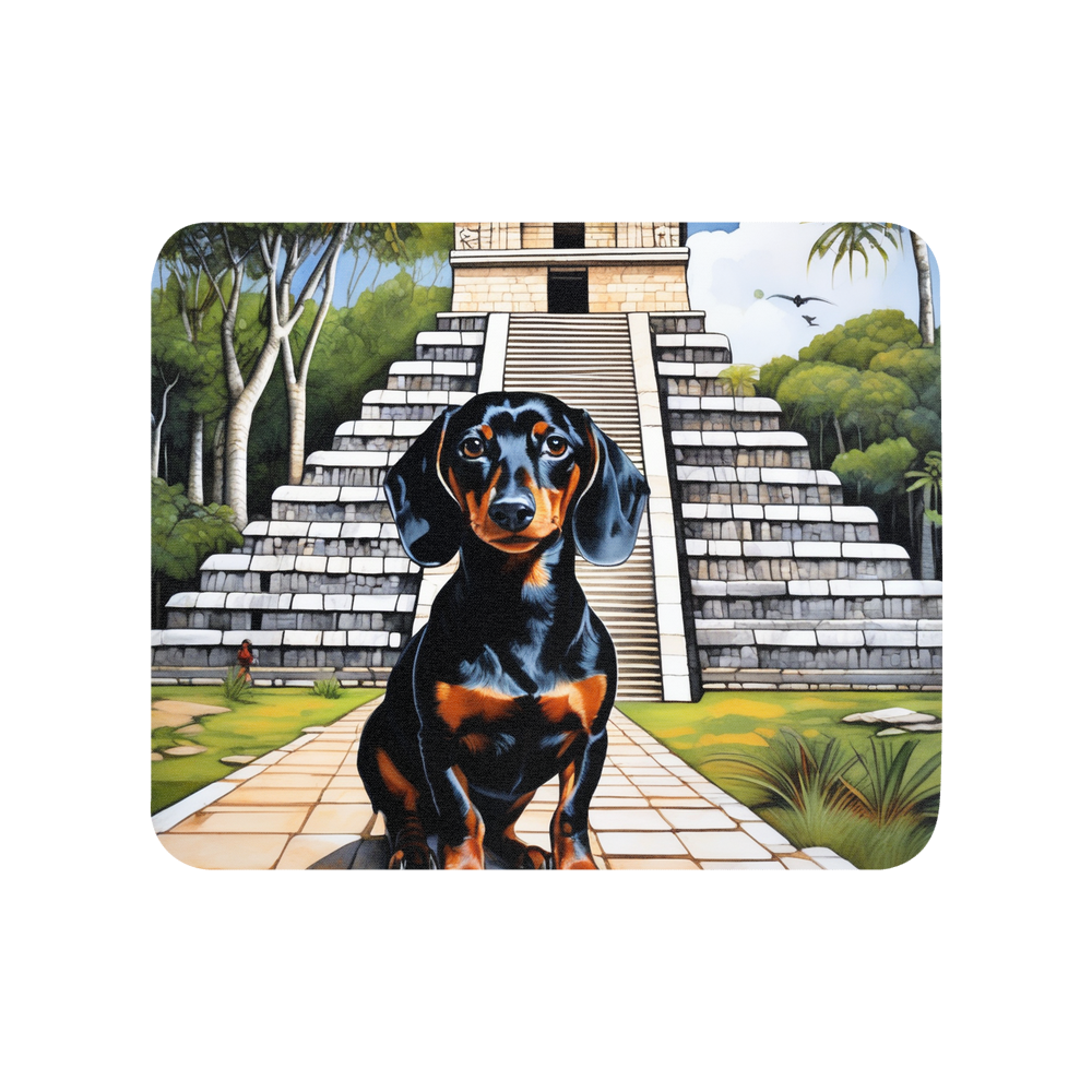 PugMug Custom Black Dachshund Mouse Pad