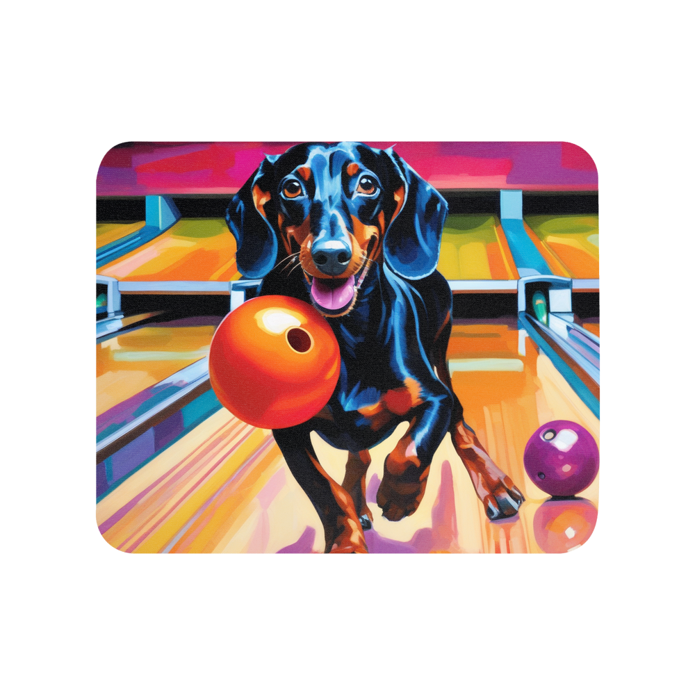 PugMug Custom Black Dachshund Mouse Pad