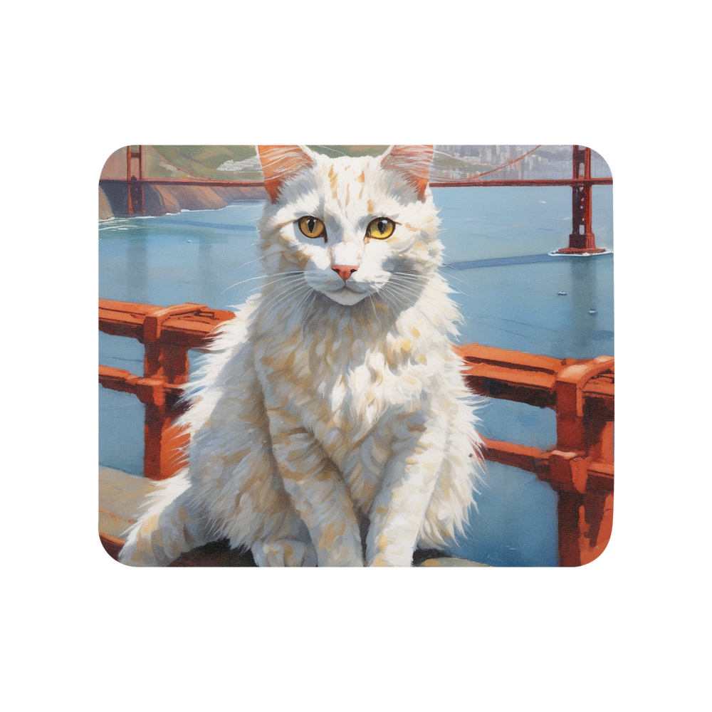 PugMug Custom White Companion Cat Mouse Pad