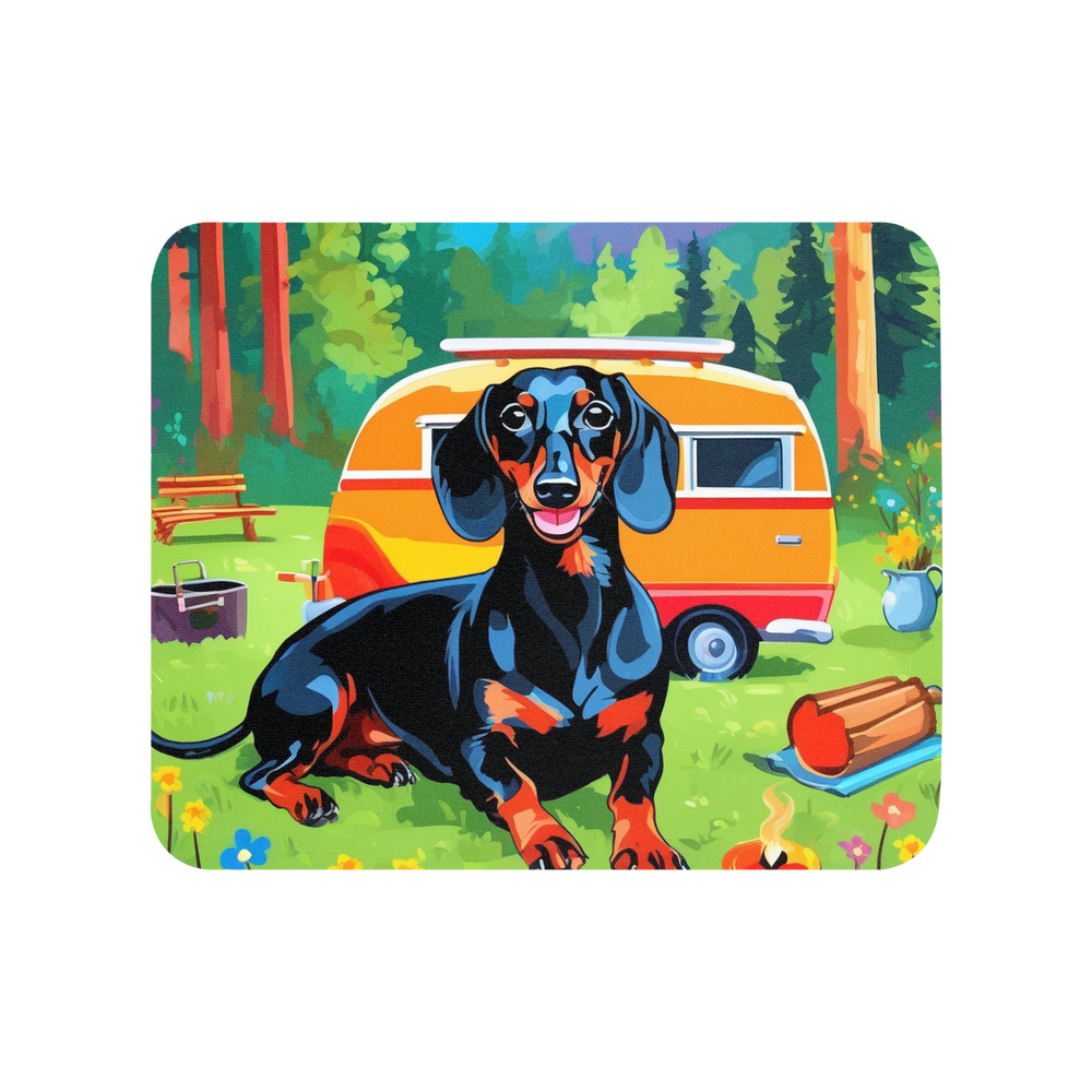 PugMug Custom Black Dachshund Mouse Pad