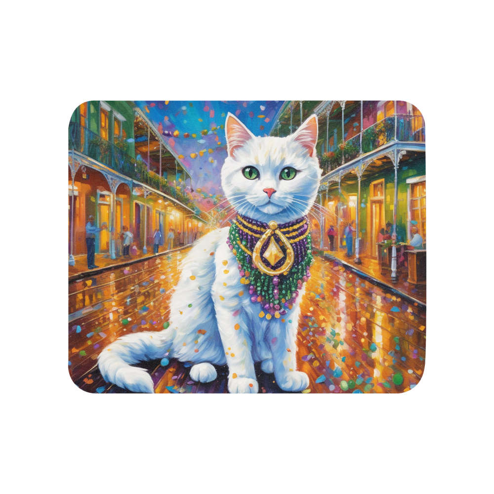 PugMug Custom White Companion Cat Mouse Pad