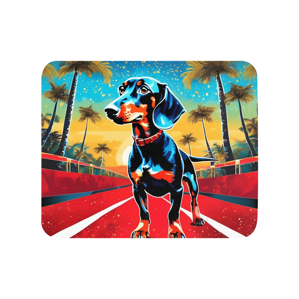 PugMug Custom Black Dachshund Mouse Pad