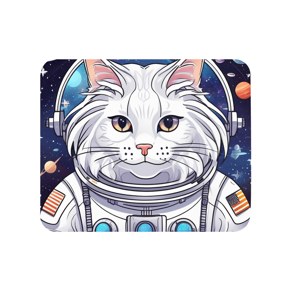 PugMug Custom White Maine Coon Cat Mouse Pad