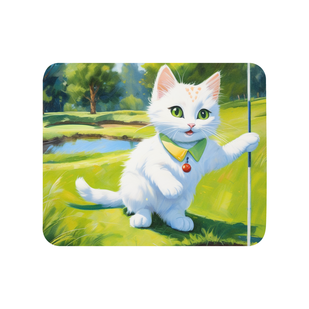 PugMug Custom White Companion Cat Mouse Pad