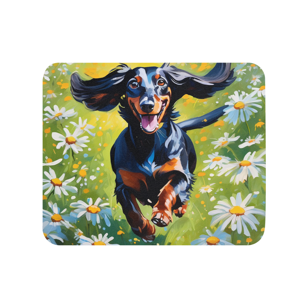 PugMug Custom Black Dachshund Mouse Pad