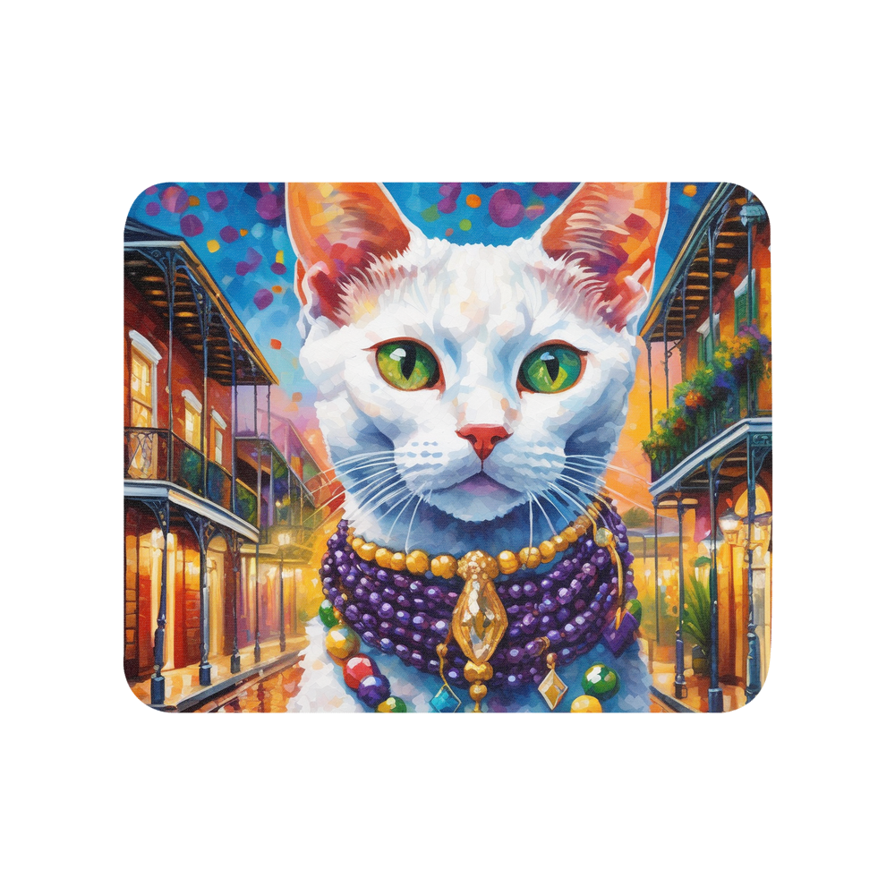PugMug Custom White Devon Rex Cat Mouse Pad