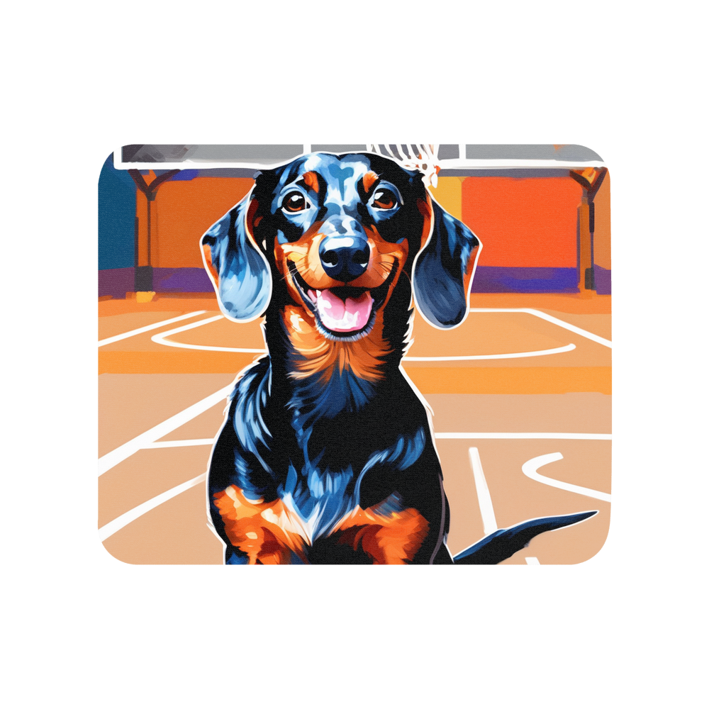 PugMug Custom Black Dachshund Mouse Pad