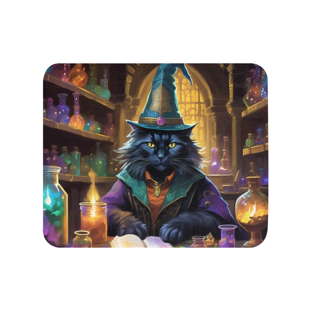 PugMug Custom Black Maine Coon Cat Mouse Pad