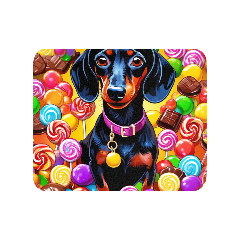 PugMug Custom Black Dachshund Mouse Pad