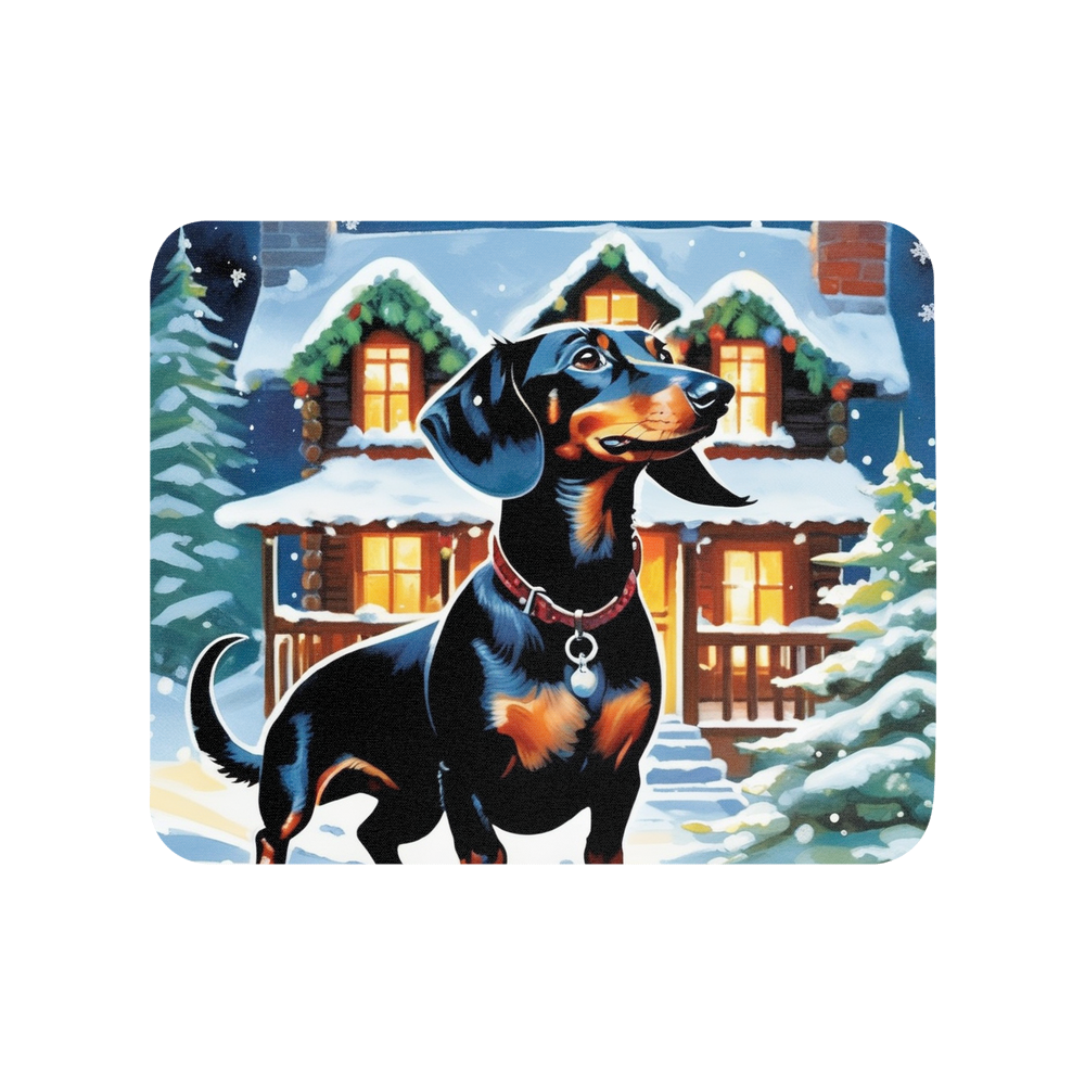 PugMug Custom Black Dachshund Mouse Pad