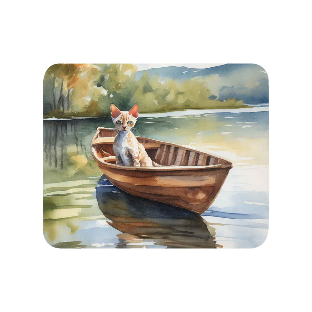 PugMug Custom Tabby Devon Rex Cat Mouse Pad