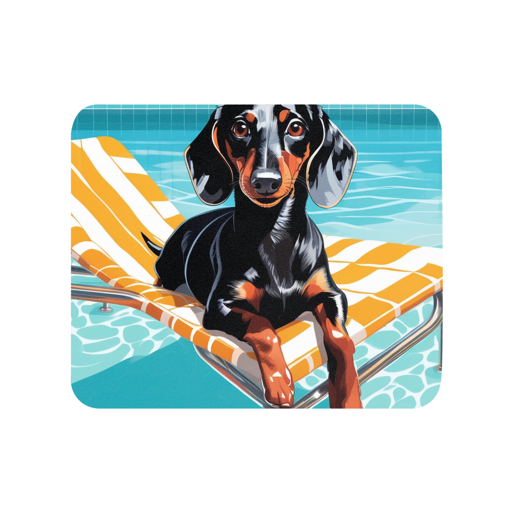 PugMug Custom Black Dachshund Mouse Pad