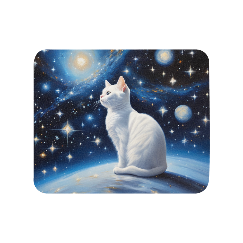 PugMug Custom White Companion Cat Mouse Pad