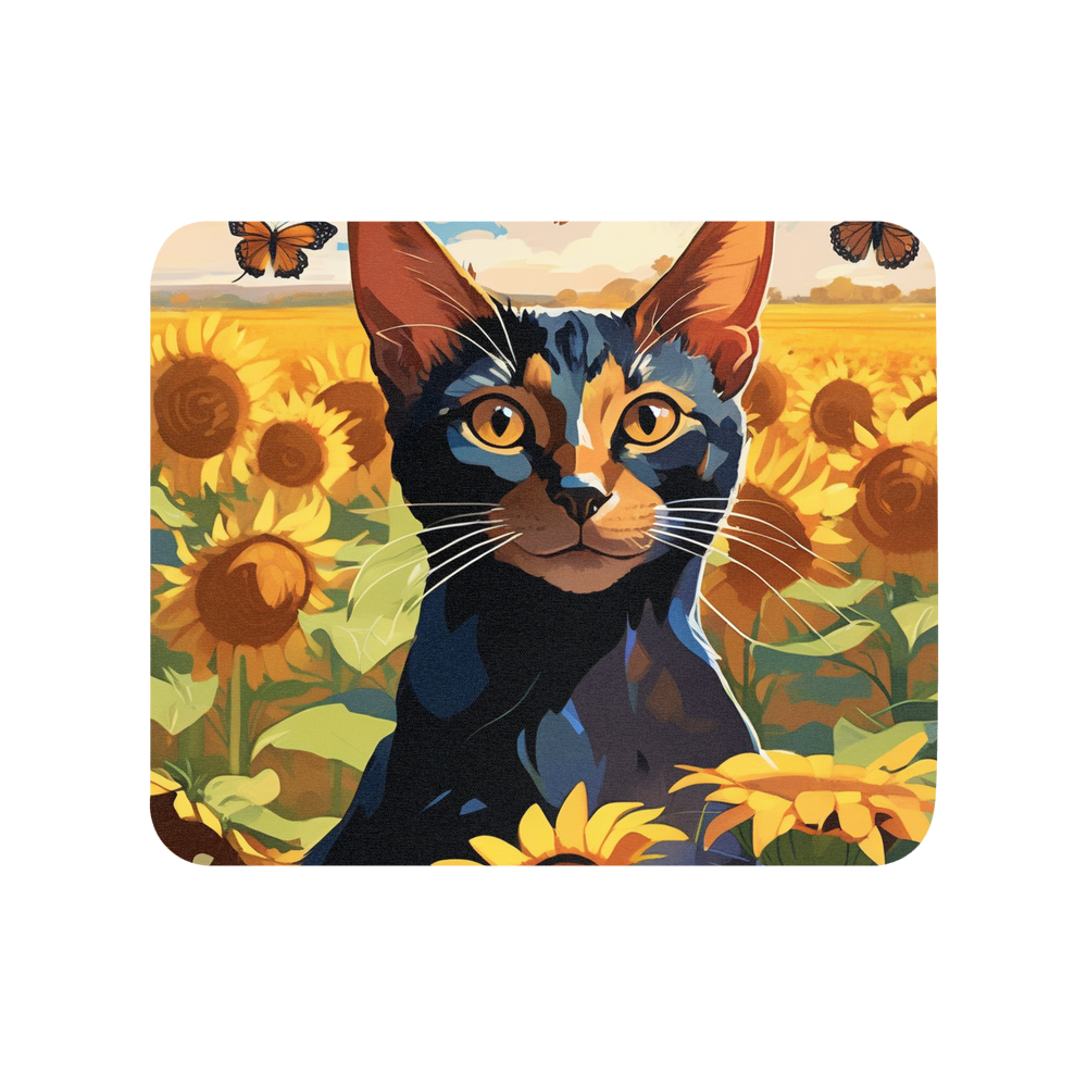 PugMug Custom Black Abyssinian Cat Mouse Pad