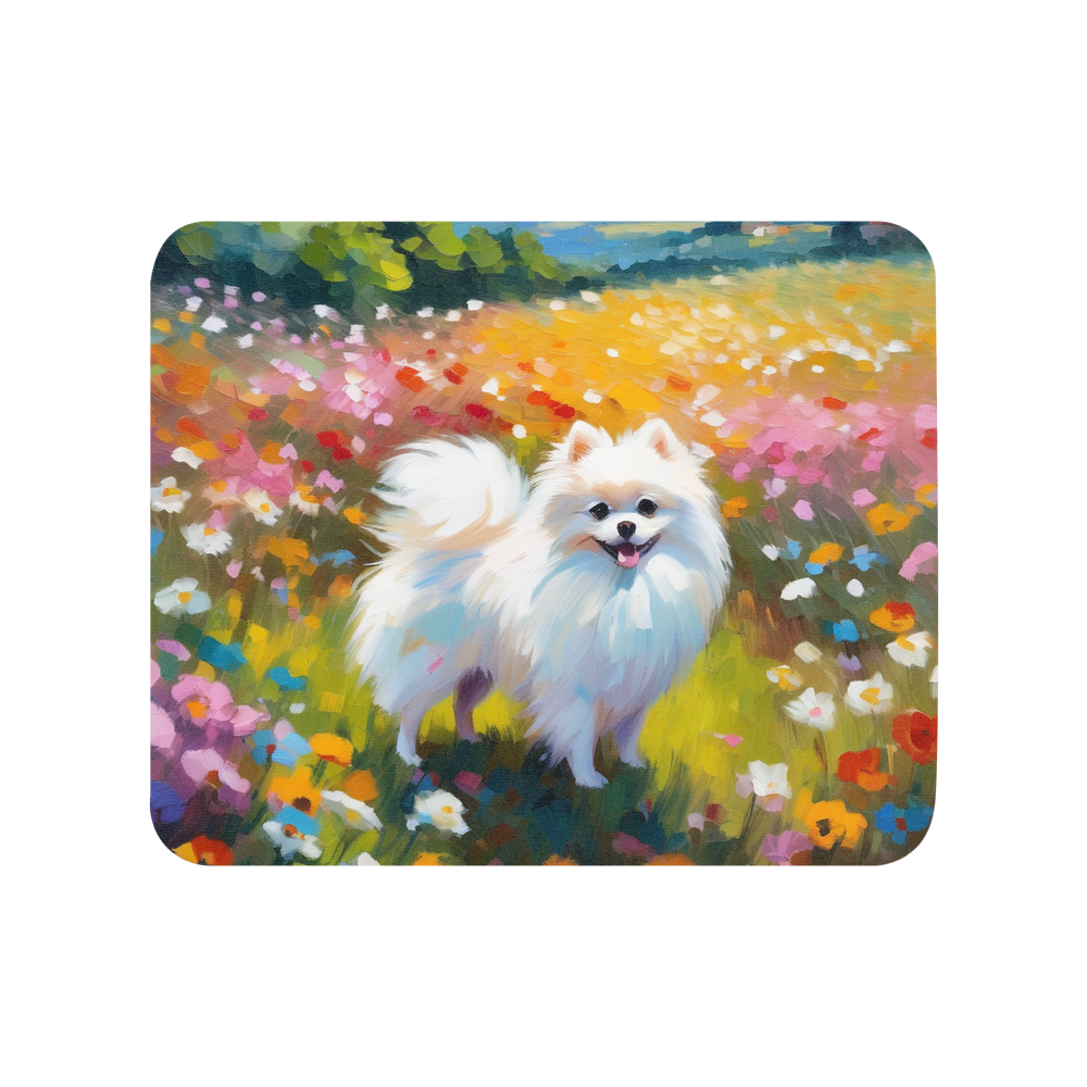 PugMug Custom White Pomeranian Mouse Pad