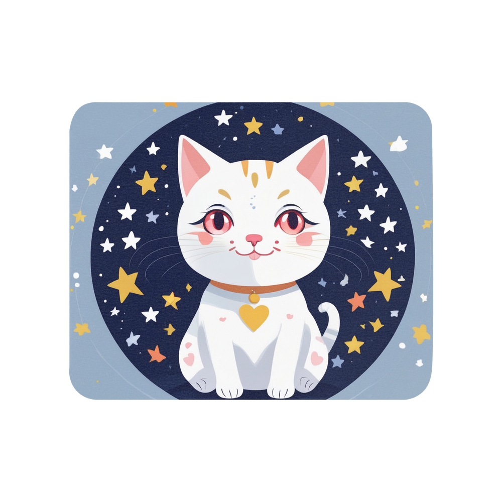 PugMug Custom White Companion Cat Mouse Pad