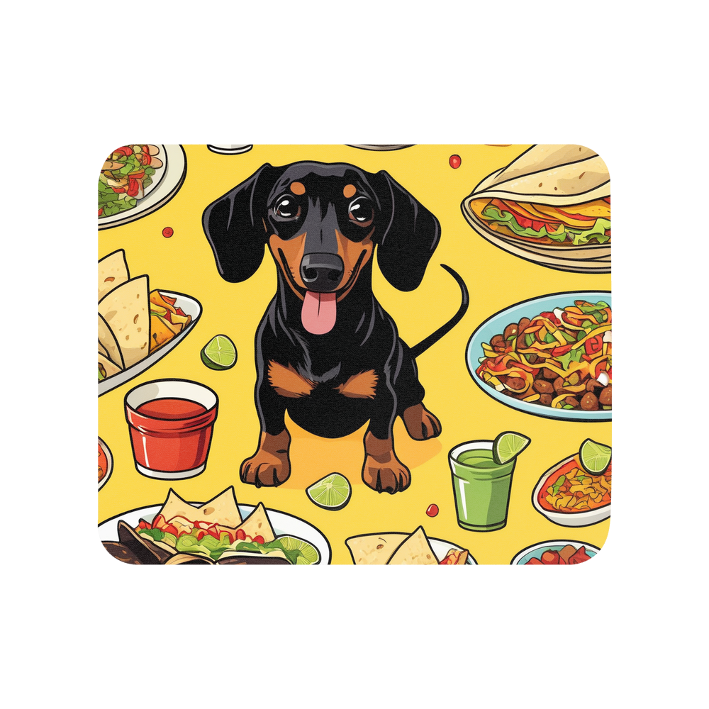 PugMug Custom Black Dachshund Mouse Pad