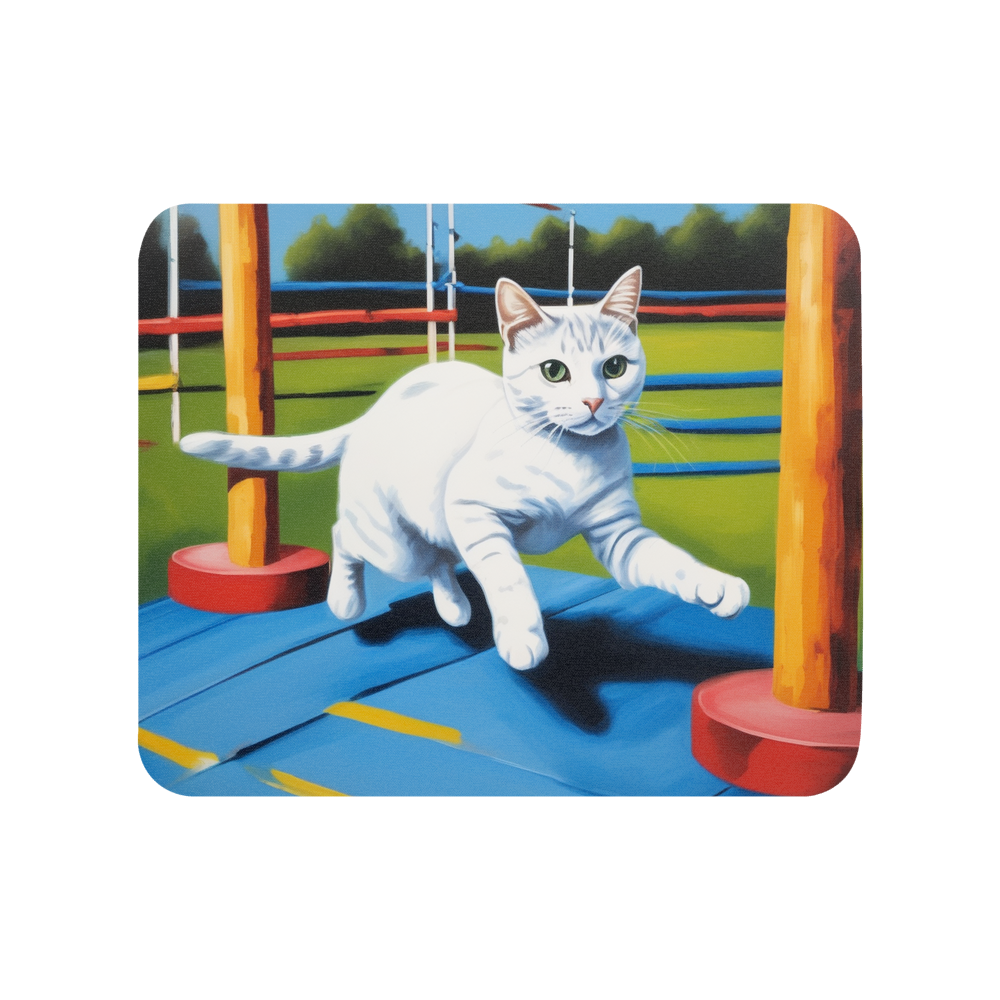 PugMug Custom White American Shorthair Cat Mouse Pad