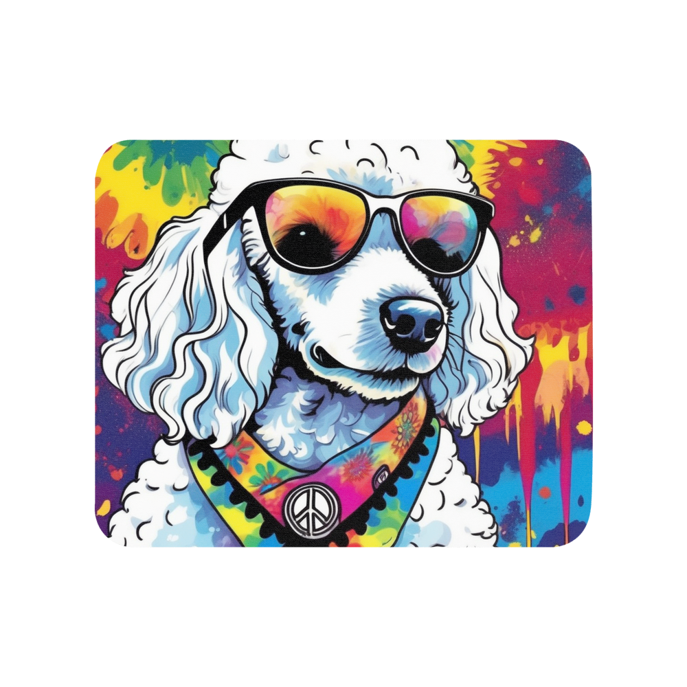 PugMug Custom White Poodle Mouse Pad