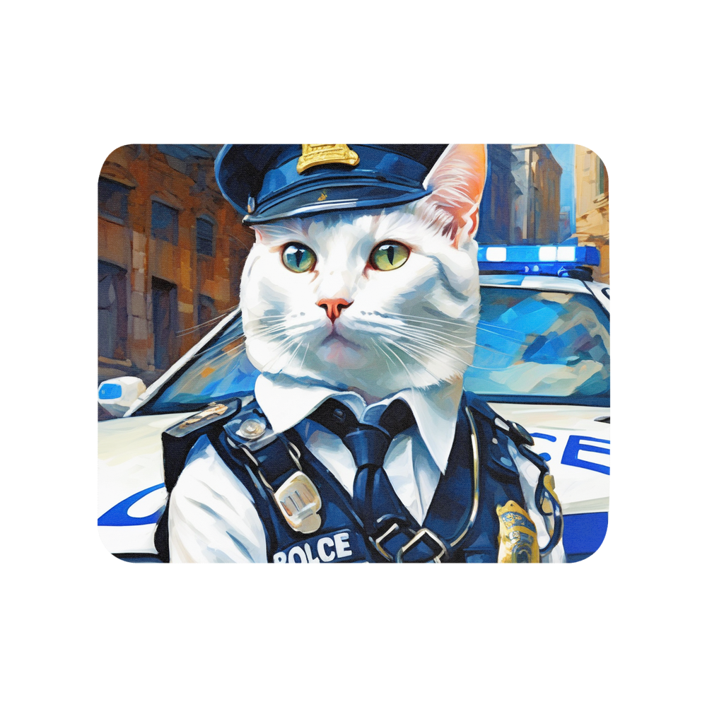 PugMug Custom White Companion Cat Mouse Pad