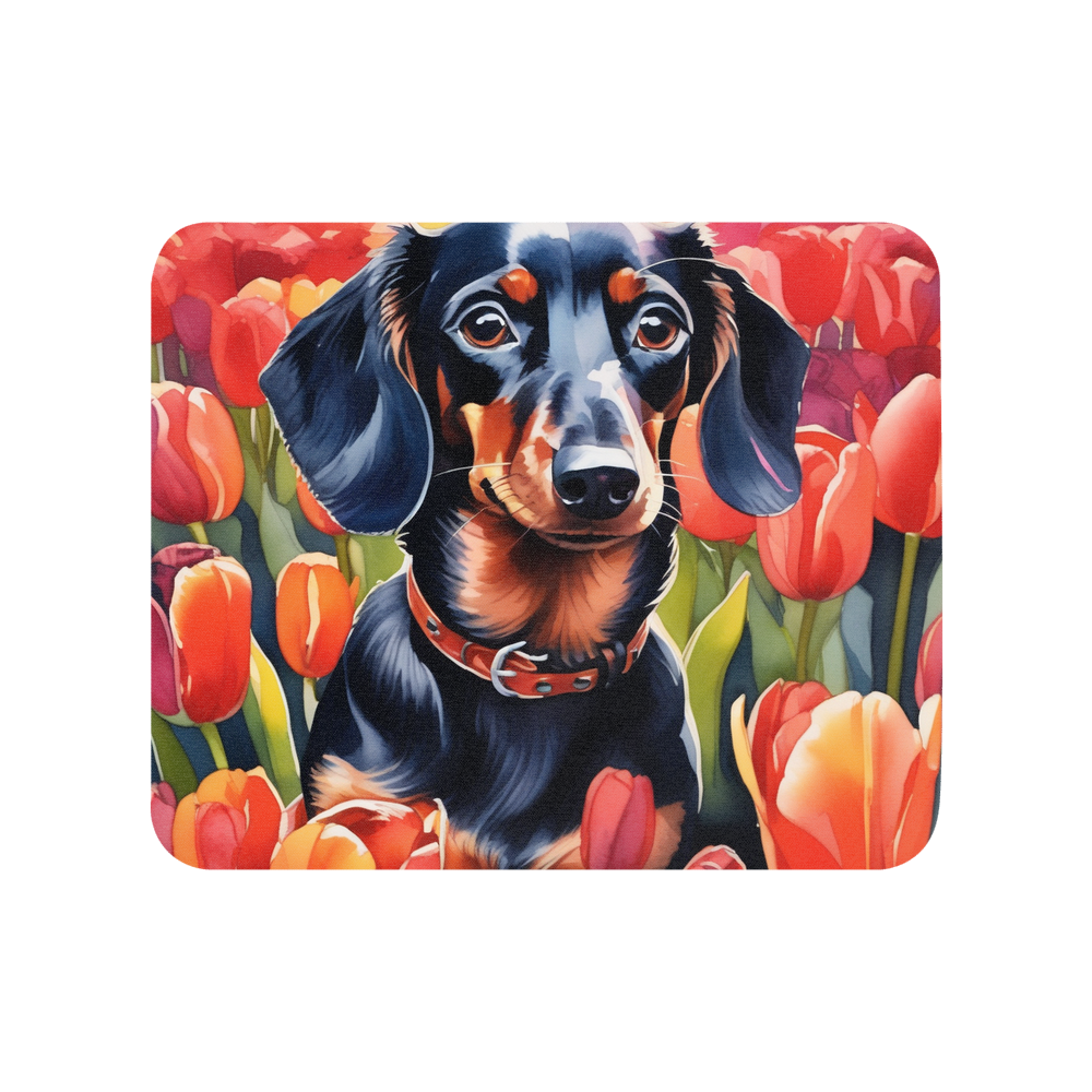 PugMug Custom Black Dachshund Mouse Pad